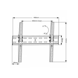 Uchwyt do telewizora Maclean MC-862 26-55" 40kg uniwersalny czarny max vesa 400x400