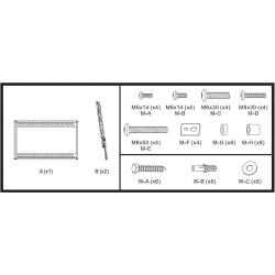 Uchwyt ścienny Manhattan 60"-100", 100kg slim