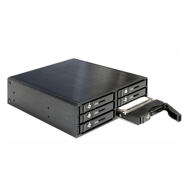 Kieszeń HDD wewnętrzna HDD 5.25 - 6X HDD/SSD 2.5 SATA czarna