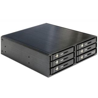 Kieszeń HDD wewnętrzna HDD 5.25 - 6X HDD/SSD 2.5 SATA czarna