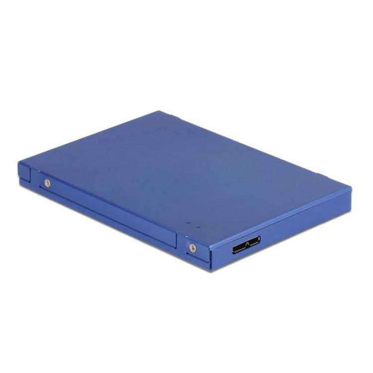 Obudowa SSD zewnętrzna MSATA +M.2 2.5 USB 3.1 MICRO-B USB niebieska