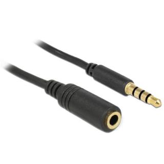 Przedłużacz Audio minijack 3.5 mm M/F 4 PIN 5m czarny dla iPhone