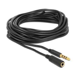 Przedłużacz Audio minijack 3.5 mm M/F 4 PIN 5m czarny dla...