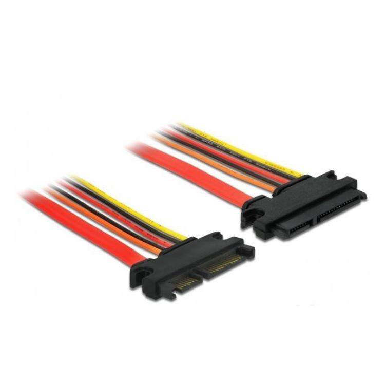 Przedłużacz SATA 22 PIN M/F 20 cm 3.3V+5V+12V