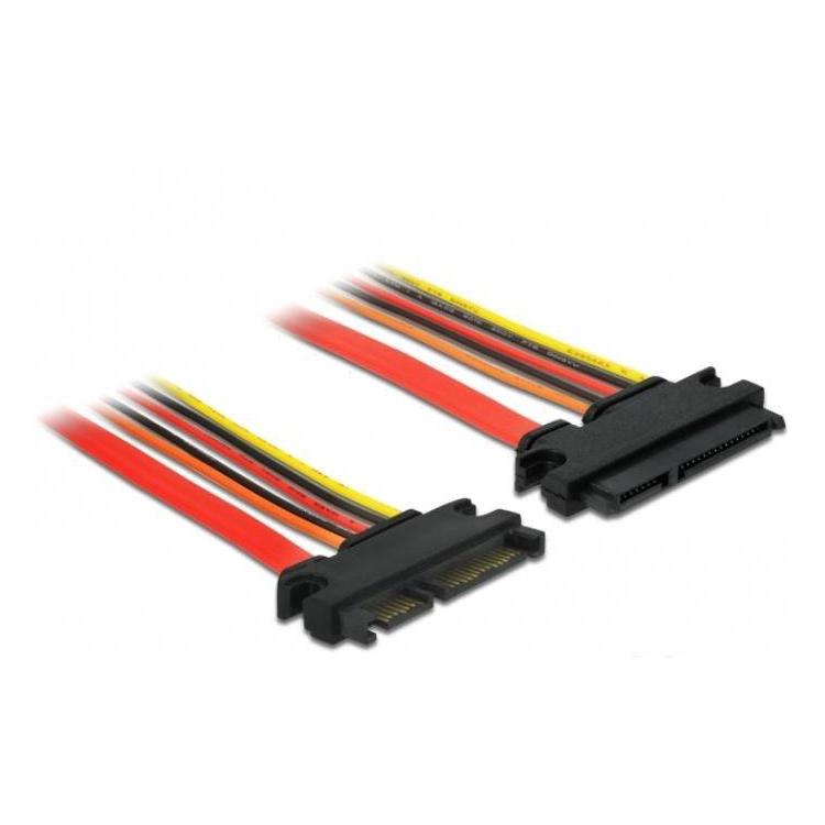 Przedłużacz SATA 22 PIN M/F 30 cm 3.3V+5V+12V