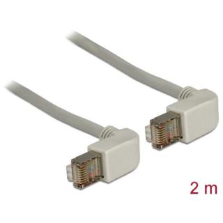 Patchcord kat.6 SSTP 2m kątowy/kątowy LSZH miedź szary