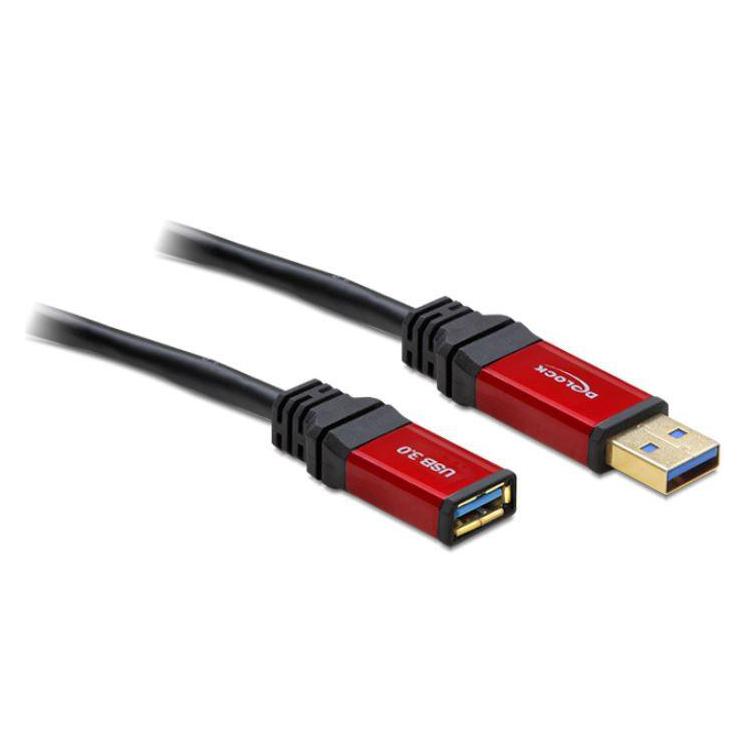 Przedłużacz USB-A M/F 3.0 3m czarny premium