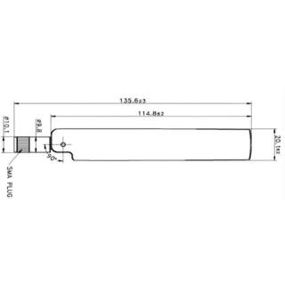 Antena 4.3 DBI 2.4 GHZ/GSM/LTE/UMTS/BLUETOOTH/ZIGBEE