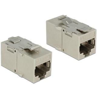 Łącznik Keystone gniazdo RJ45- RJ45 STP kat.6A do puszki...