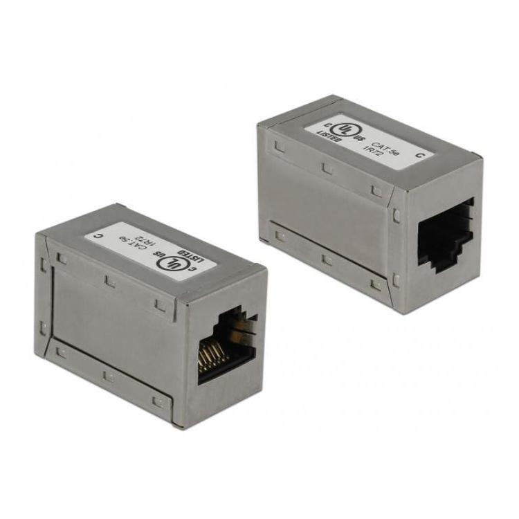 Łącznik keystone gniazdo RJ45- RJ45 STP kat.5E