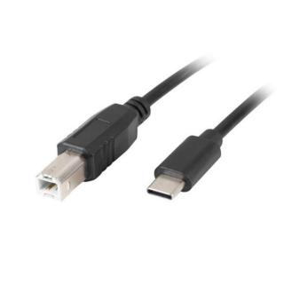 Kabel USB-C(M)- USB-B(M) 2.0 1.8m ferryt czarny