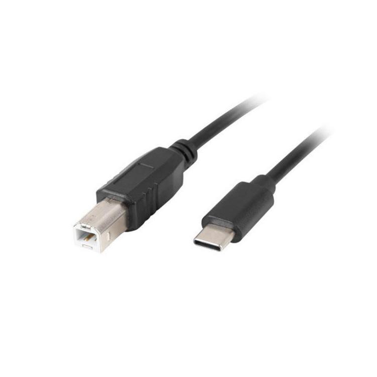 Kabel USB-C(M)- USB-B(M) 2.0 1.8m ferryt czarny