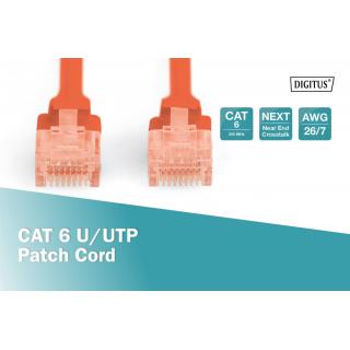 Patch cord U/UTP kat.6 PVC 5m czerwony