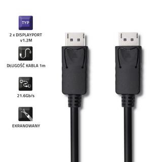 Kabel DisplayPort v1.2 męski | DisplayPort v1.2 męski |...