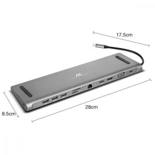 Stacja dokująca USB-C HUB Type-C 11w1 MCTV-850