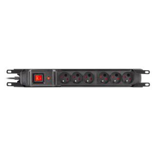 Listwa przeciwprzepięciowa rack 19cali M6 1,5m 6x230v...