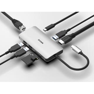 D-Link DUB-M810 HUB USB-C USB 3.0 HDMI SD/mSD