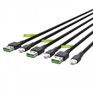 Kabel 3x GC Ray USB - Lightning 30/120/200 cm, LED