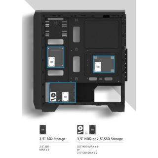 Obudowa S2 ATX Mid Tower PC Case 120mm fan