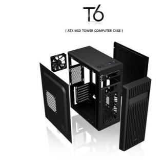 Obudowa T6 ATX Mid Tower PC Case 120mm fan ODD