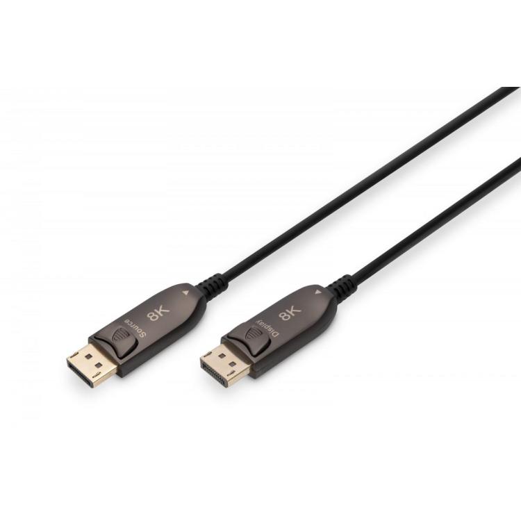 Kabel połączeniowy hybrydowy AOC DisplayPort 1.4 8K/60Hz UHD DP/DP M/M 10m Czarny