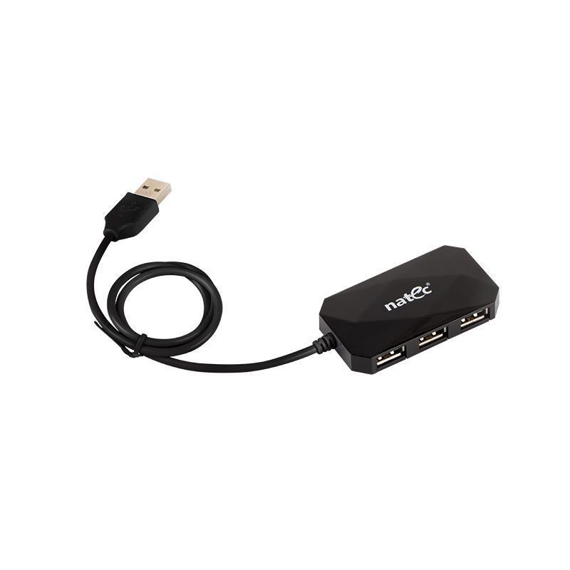 Hub USB Natec NHU-0647 LOCUST 4xUSB 2.0 czarny