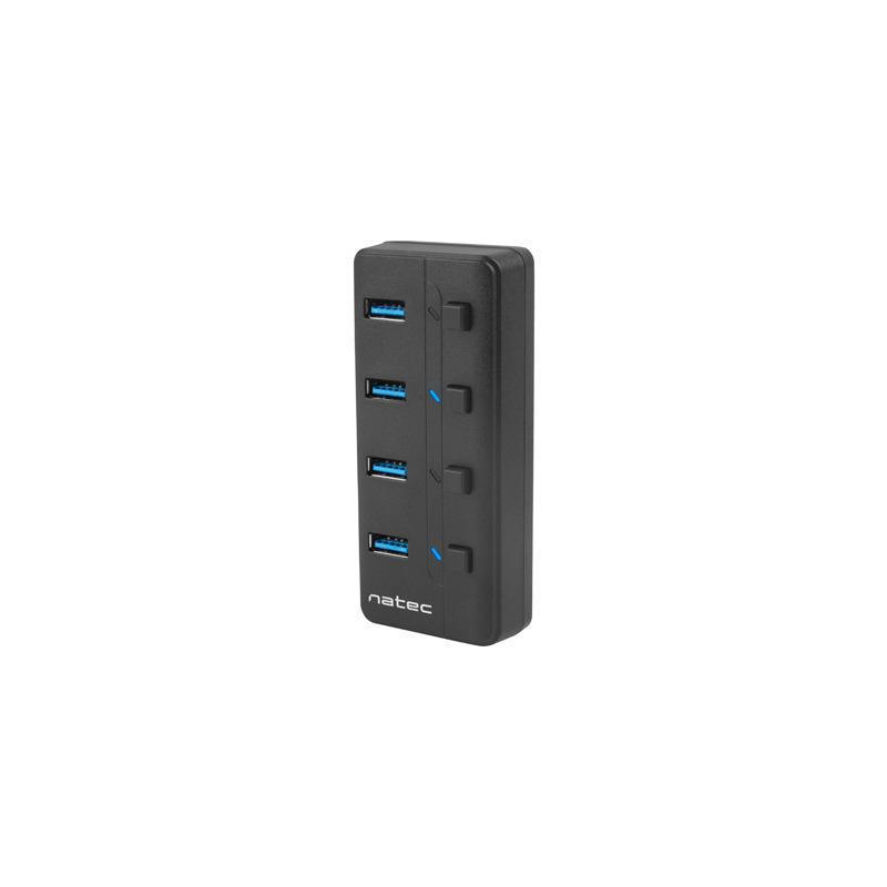 Hub USB Natec 4x USB 3.0 Mantis 2 z włącznikiem + zasilacz