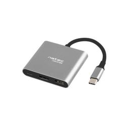 Hub USB Natec Fowler Multi Port mini USB-C PD, USB 3.0,...