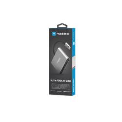 Hub USB Natec Fowler Multi Port mini USB-C PD, USB 3.0, HDMI 4K