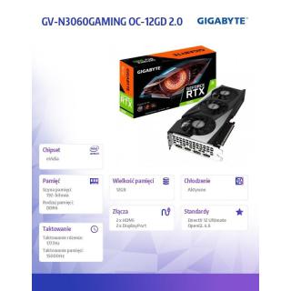 Karta graficzna GeForce RTX 3060 Gaming OC 2.0 12GB GDDR6 192bit LHR 2DP/2HDMI