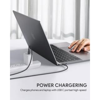 CB-CC1 OEM nylonowy kabel Quick Charge USB C - USB C | 1m | 5 Gbps | 3A | 60W PD | 20V