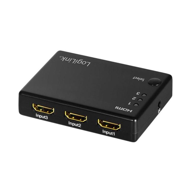 Przełącznik Switch 3x1 HDMI, 1080p 60Hz, z pilotem