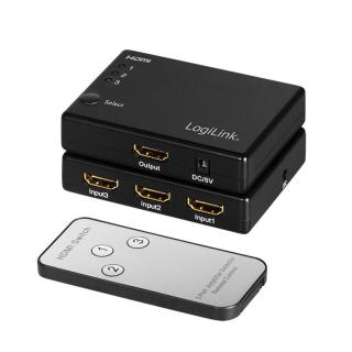 Przełącznik Switch 3x1 HDMI, 1080p 60Hz, z pilotem