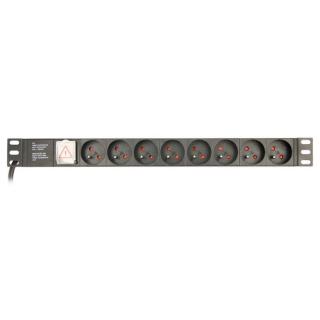 Listwa zasilająca rack (PDU), 8 gniazd FR, 1U, 10A, wtyk C14 3m