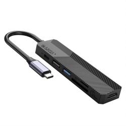 HUB USB-C Orico MDK-6P-BK-BP 6w1, HDMI 4K@30Hz, czytnik...