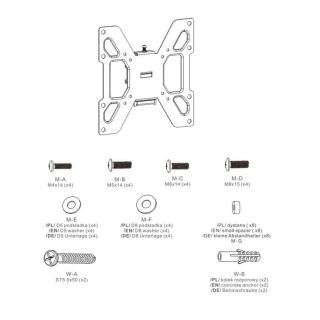 Uchwyt do telewizora lub monitora 23-42" MC-597 czarny max vesa 200x200 20kg TV