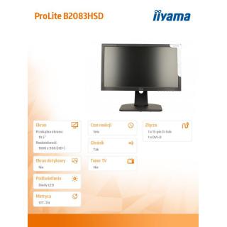 Monitor 19.5 B2083HSD-B1 DVI-D/DSUB/GŁOŚNIKI/PIVOT