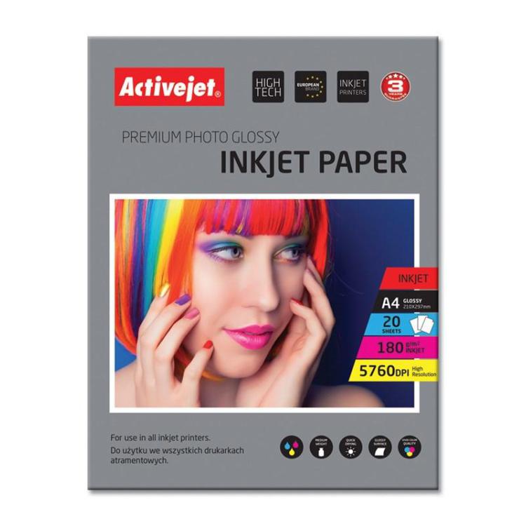 Activejet AP4-180G20 Papier fotograficzny błyszczący (A4 20 szt.)