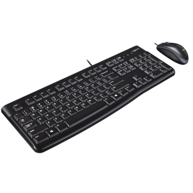 Zestaw klawiatura + mysz Logitech MK120 920-002562 (membranowa USB 2.0 (US) kolor czarny optyczna 1000 DPI)