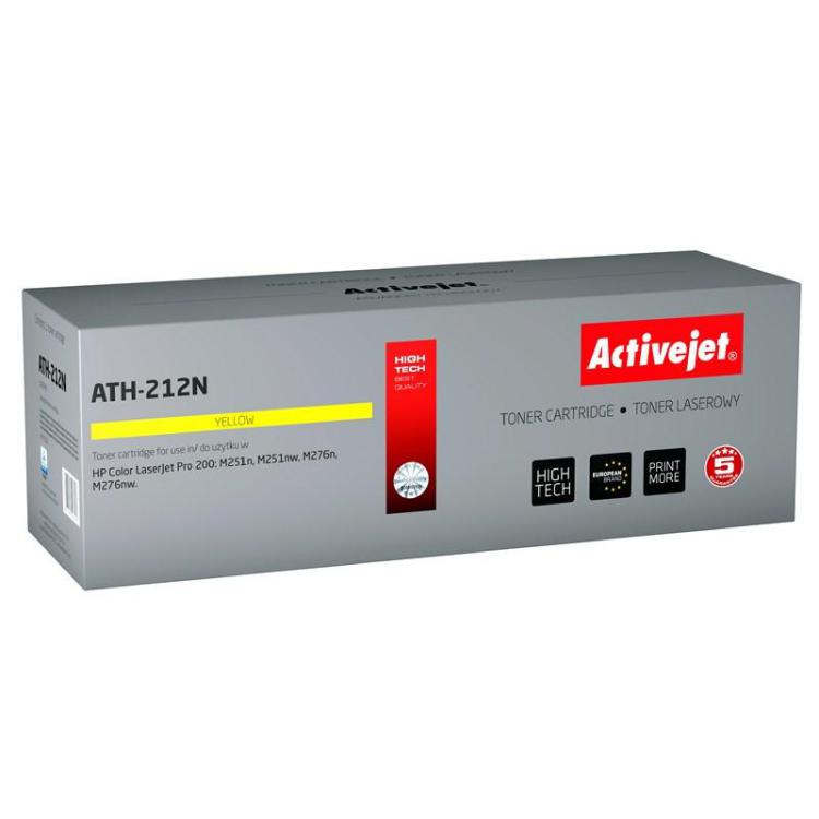 Activejet ATH-212N Toner (zamiennik HP 131A CF212A, Canon CRG-731Y Supreme 1800 stron żółty)