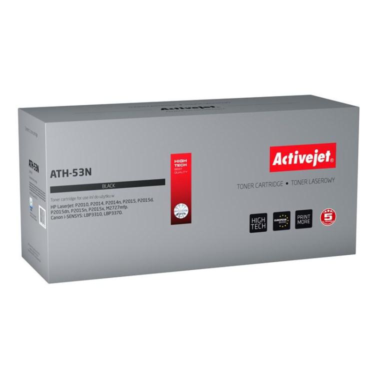 Activejet ATH-53N Toner (zamiennik HP 53A Q7553A, Canon CRG-715 Supreme 3500 stron czarny)