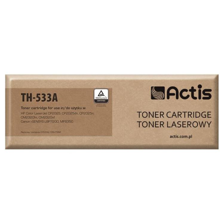 Actis TH-533A Toner (zamiennik HP 304A CC533A, Canon CRG-718M Standard 3000 stron czerwony)