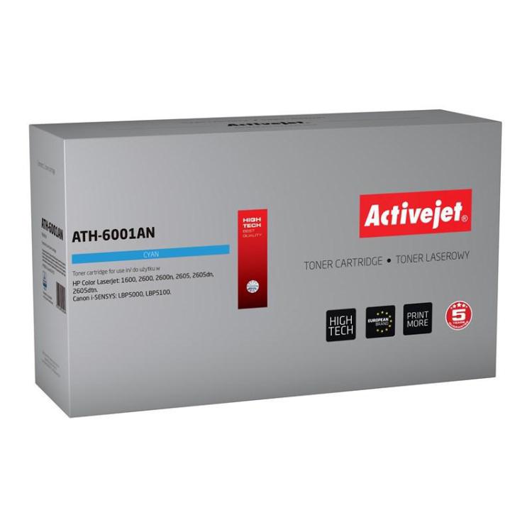 Activejet ATH-6001AN Toner (zamiennik HP 124A Q6001A, Canon CRG-707C Premium 2000 stron niebieski)