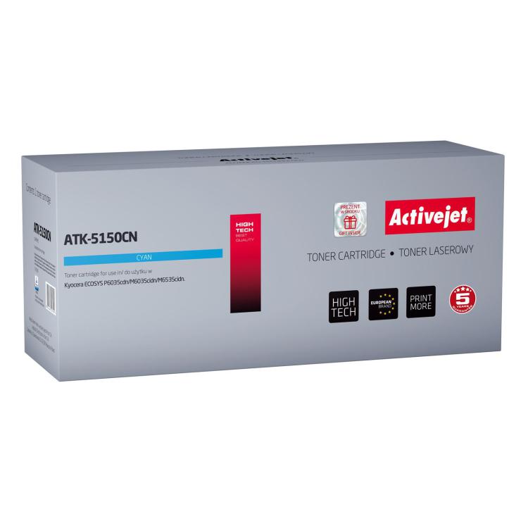 Activejet ATK-5150CN Toner (zamiennik Kyocera TK-5150C Supreme 10000 stron niebieski)