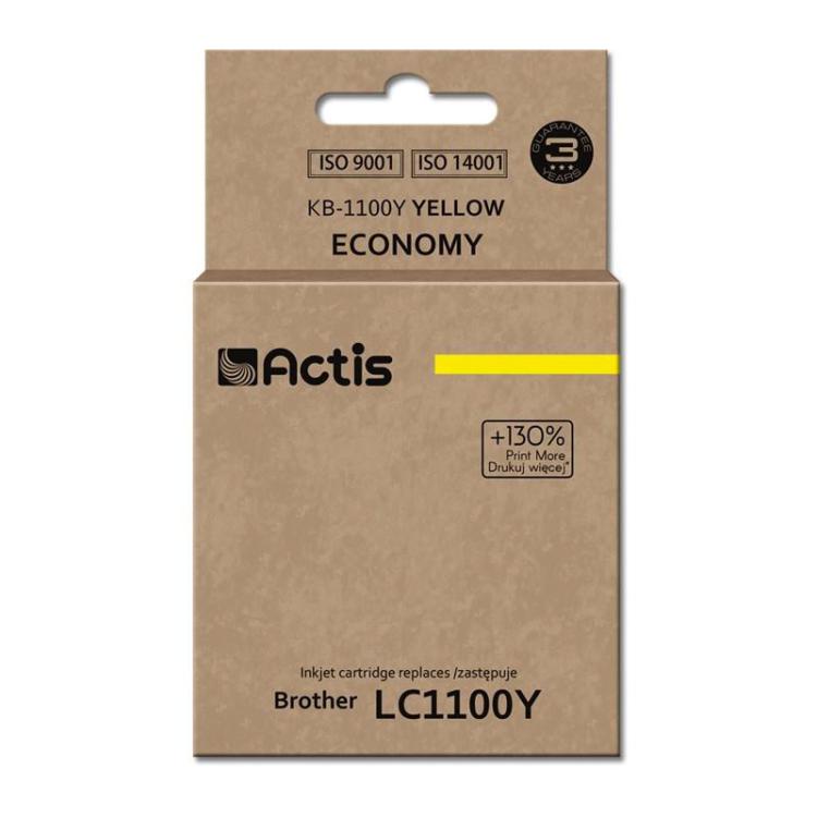 Actis KB-1100Y Tusz (zamiennik Brother LC1100Y/980Y Standard 19 ml żółty)