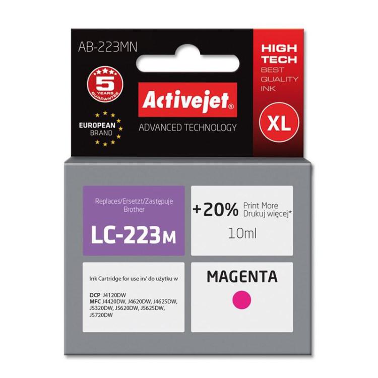 Activejet AB-223MN Tusz (zamiennik Brother LC223M Supreme 10 ml czerwony)