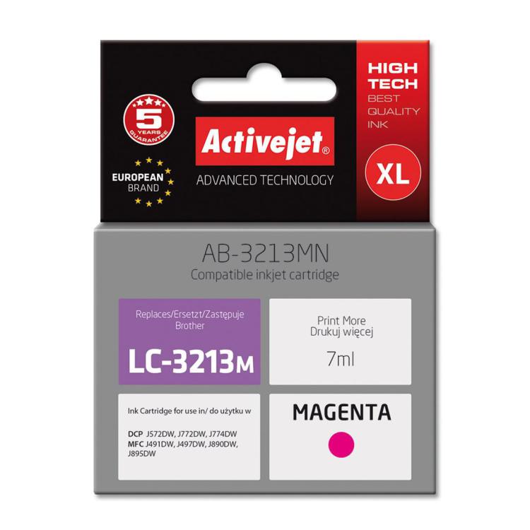 Activejet AB-3213MN Tusz (zamiennik Brother LC3213M Supreme 7 ml purpurowy)