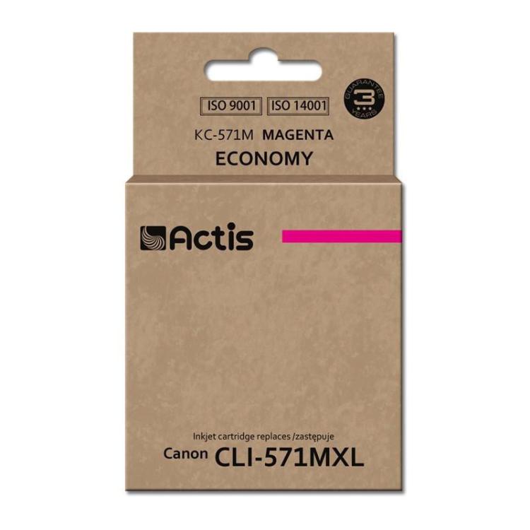 Actis KC-571M Tusz (zamiennik Canon CLI-571M Standard 12 ml purpurowy)