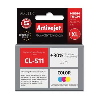 Activejet AC-511R Tusz (zamiennik Canon CL-511 Premium 12...