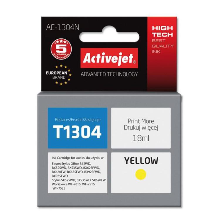 Activejet AE-1304N Tusz (zamiennik Epson T1304 Supreme 18 ml żółty)